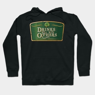 Drinks Well With Others - St Patrick'S Day Beer Label Hoodie